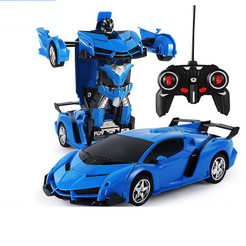 Auto Robot Transformers 2v1 na diaľkové ovládanie RC modrý