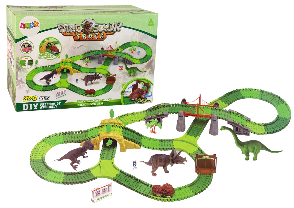 Dráha pre dinosaurami s 270 prvkami a príslušenstvom