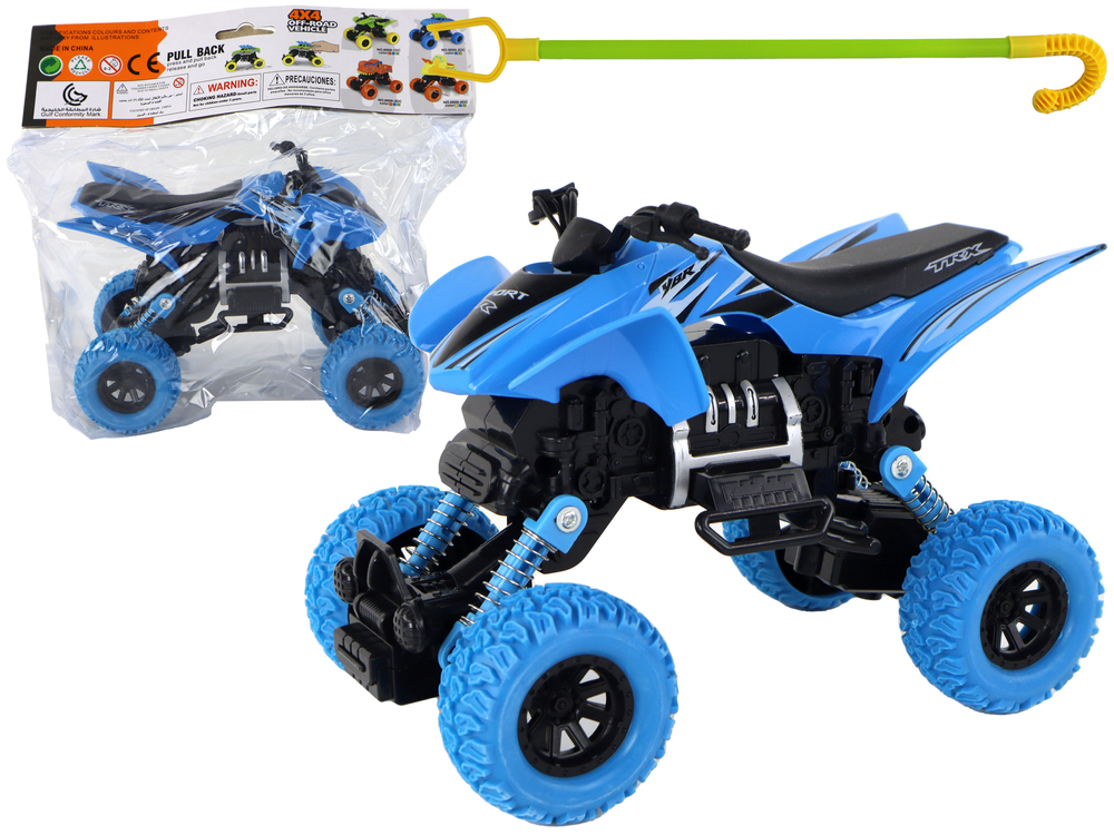 mamido Elektrické autíčko Terénne Tlačidlo Quad XC Gumové Kolesá Modrá