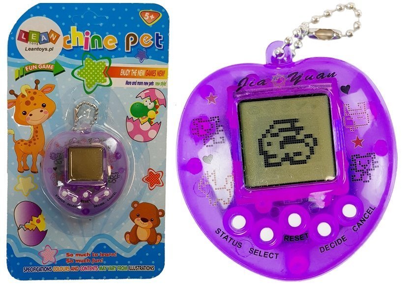 mamido  Elektronická Hra Tamagotchi Fialová s krátkou retiazkou