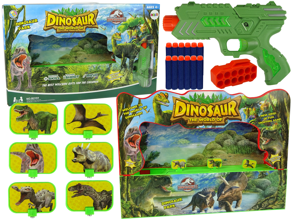 mamido Hra na Zručnosť S Dinosaury - Pohyblivý Cieľ na Strieľanie s Magnetom a Hudbou