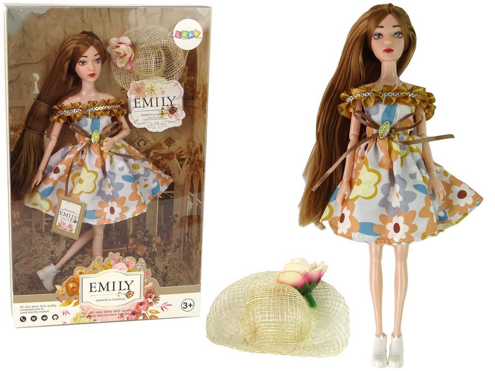 mamido Bábika pre deti Emily s jesenným klobúkom