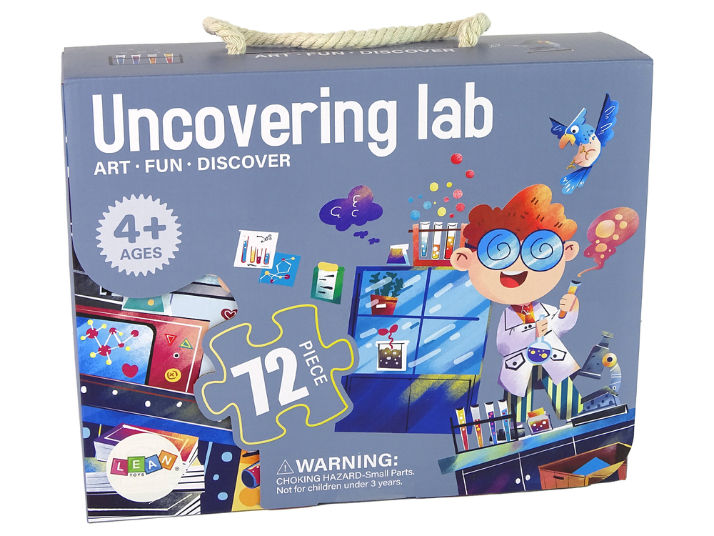 Puzzle pre deti laboratórna skladačka veda 72 prvkov
