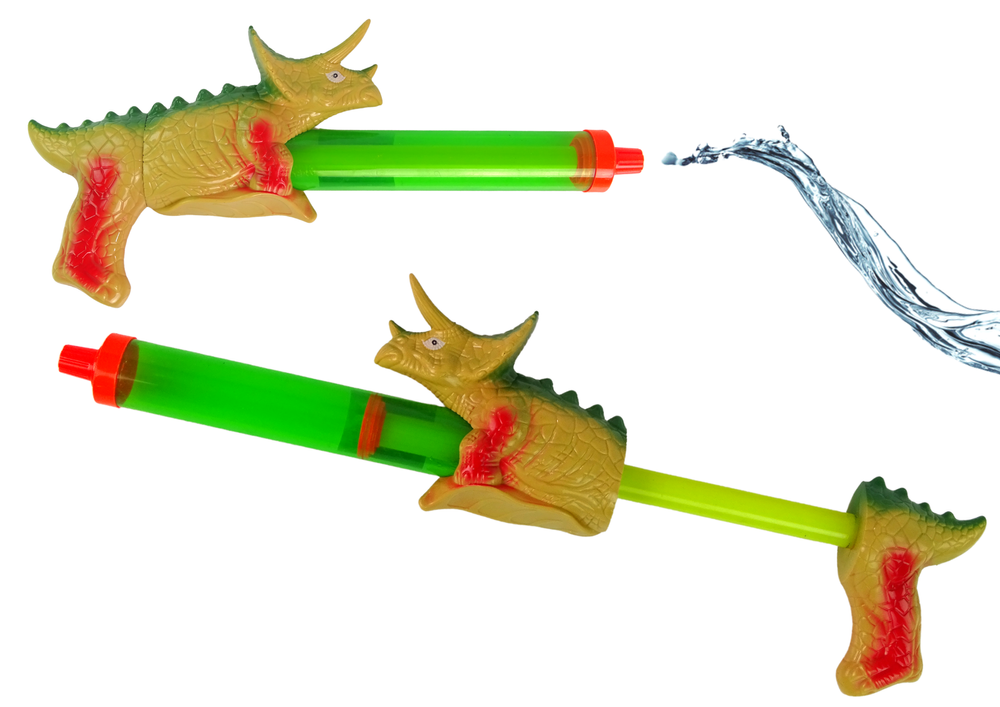 Vodná pištoľka Dinosaur 40 cm v zelenej pre záhradu