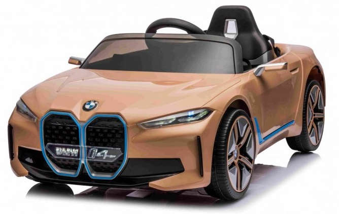 Elektrické autíčko BMW i4 zlaté