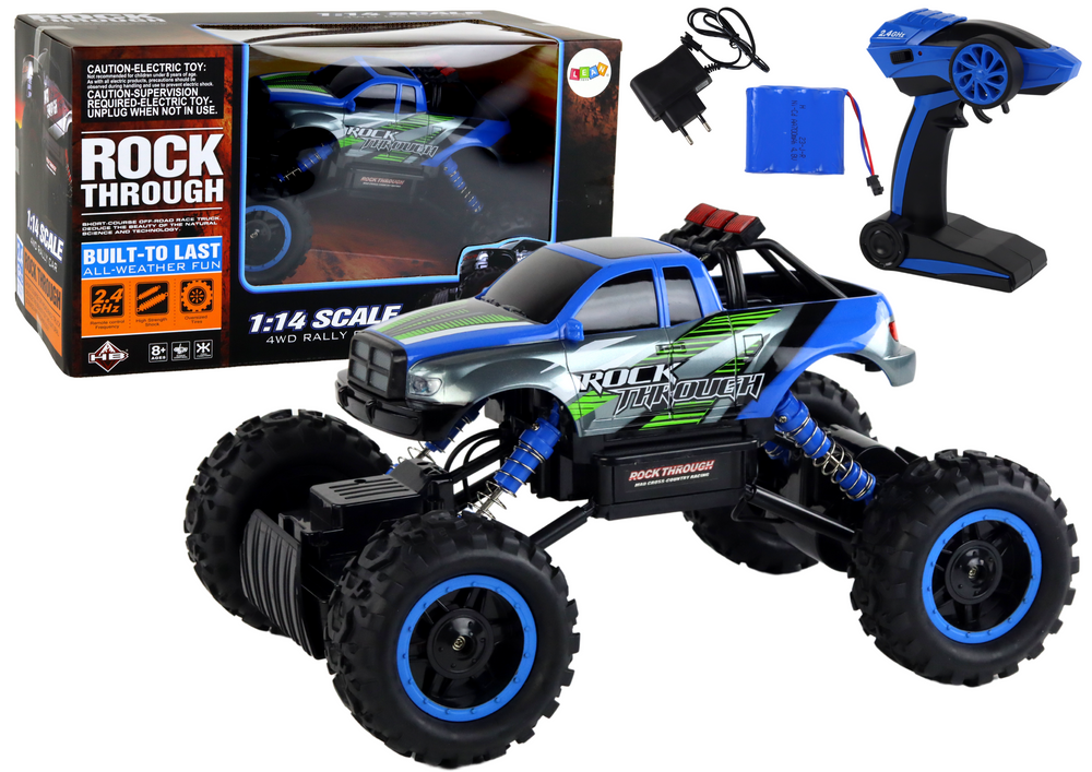 mamido Terénne auto na diaľkové ovládanie RC 2,4 GHz 1:14 modré