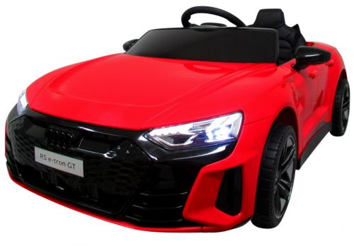 mamido  Elektrické autíčko Audi E-Tron GT s EVA kolesami a červené s diaľkovým                         ovládaním