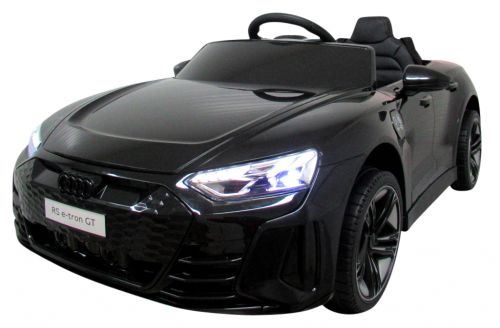 mamido Elektrické autíčko Audi E-Tron GT s EVA kolesami a príjemným koženým sedlom -
 čierne