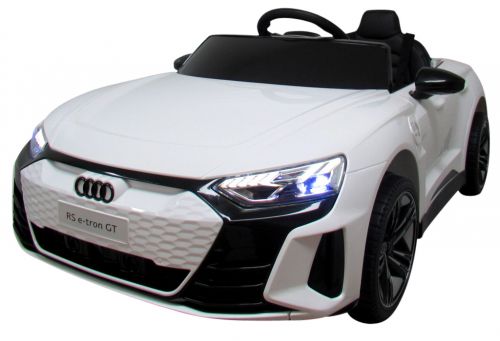 mamido Elektrické autíčko Audi E-Tron GT v bielej farbe s EVA kolesami a diaľkovým
 ovládaním