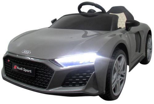 mamido Elektrické autíčko Audi R8 Sport v šedom prevedení, EVA kolesami a koženým
 ovládačom