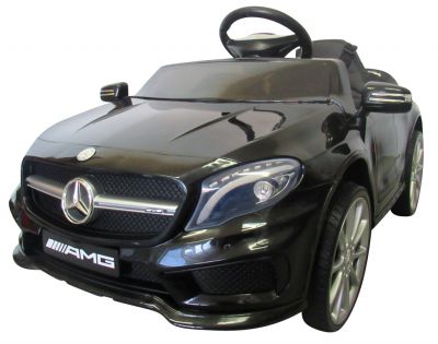mamido Elektrické autíčko Mercedes GLA45 s mäkkými kolesami EVA a pohodlnou sedačkou, licencované, v čiernej farbe