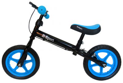 mamido  Odrážadlo R4 R-Sport modro-čierne s EVA kolesami 12 palcov