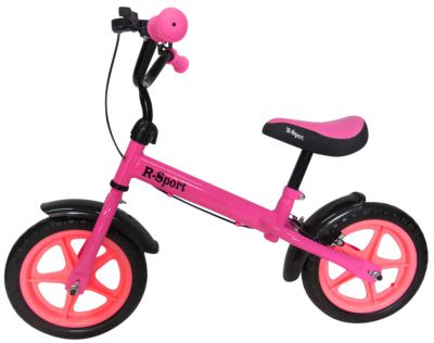 mamido Odrážadlo R9 ružové od R-Sport s 12'' kolesami, brzdou a zvončekom