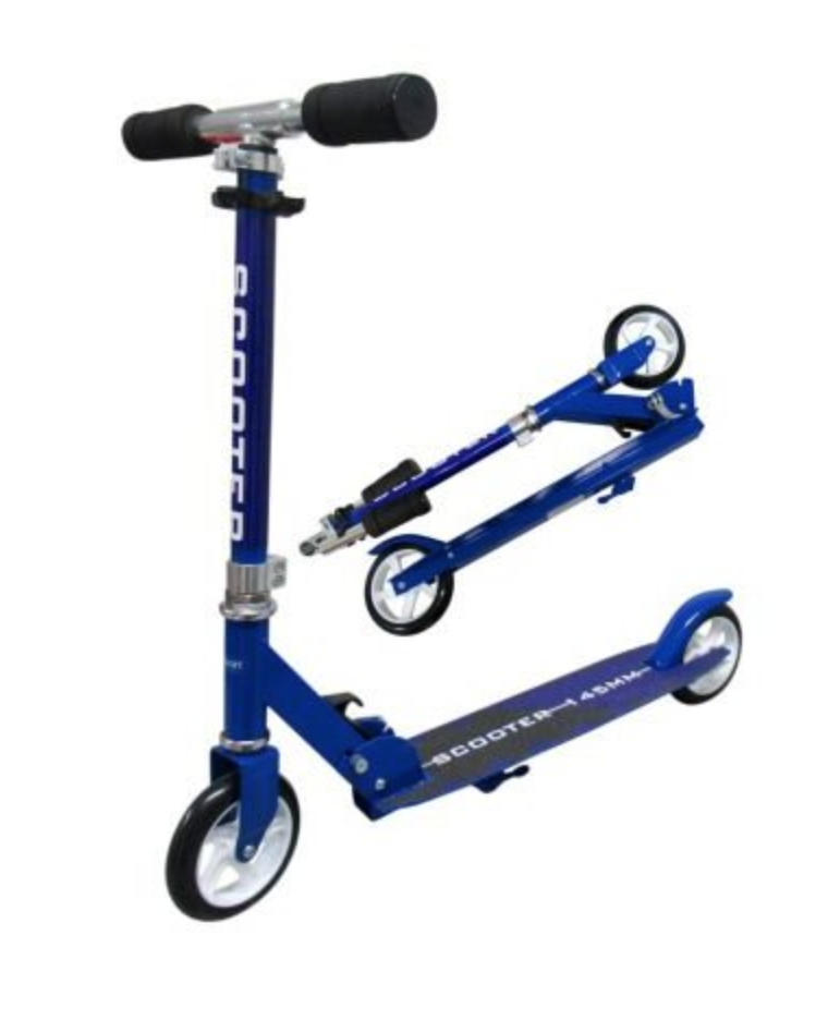 mamido Veľká skladacia kolobežka H6 R-Sport modrá s kolesami 145 mm do 100 kg