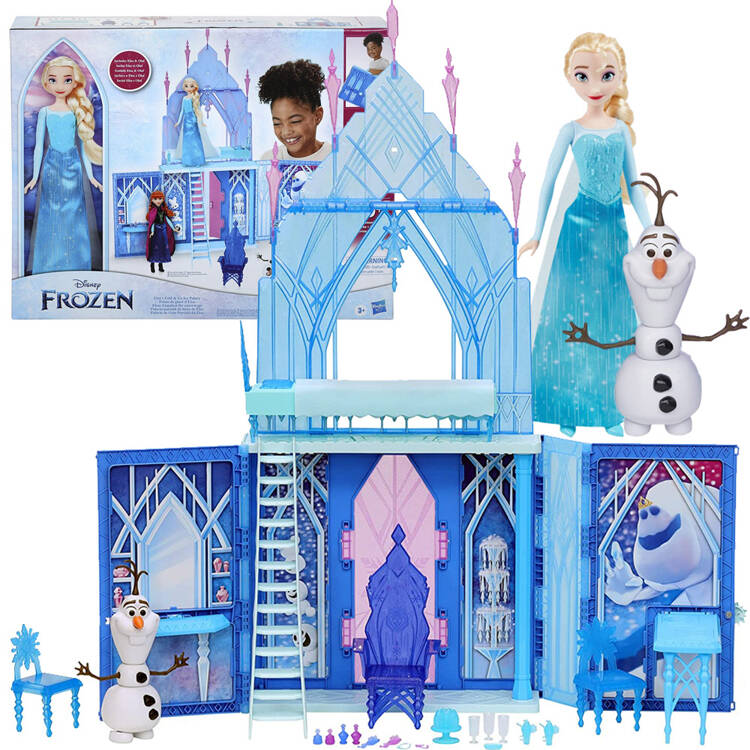 Hasbro veľký palác Hrad Ľadové kráľovstvo Bábika Elsa a snehuliak Olaf Frozen