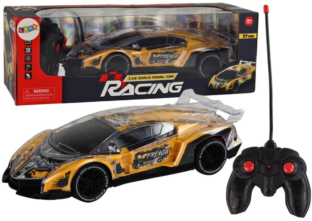 mamido Diaľkovo ovládané športové auto RC Mierka 1:16 Svetlá Žltá