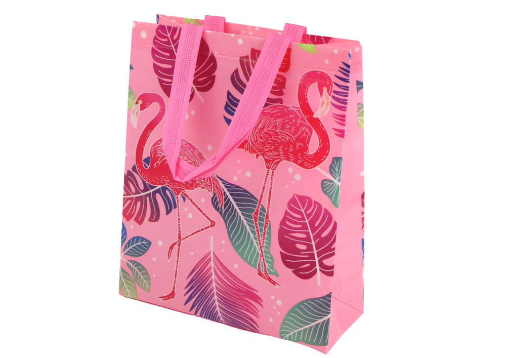 mamido Darčeková taška Flamingo ružová 30,5 cm x 24,5 cm x 10 cm
