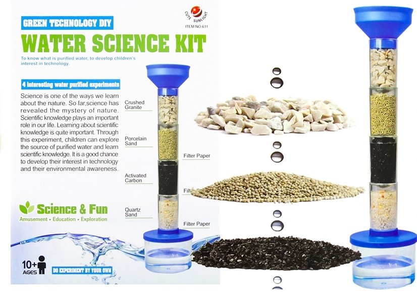 mamido Experimentálna sada filtrácie vody Pieskový filter 4 vrstvy