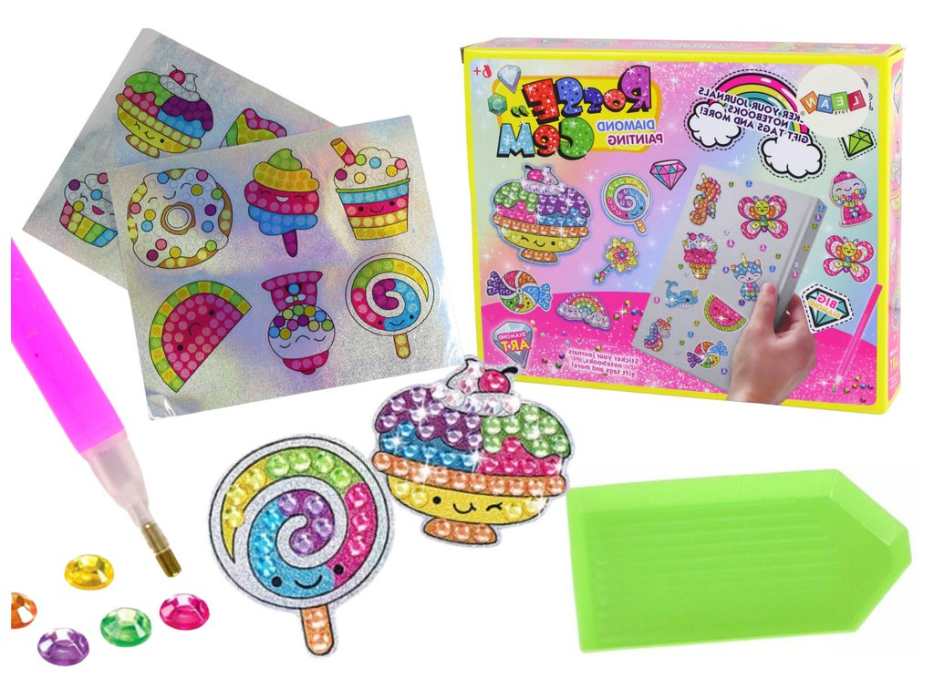 mamido  Sada diamantov na vykladanie DIY sladkosti farebné samolepky