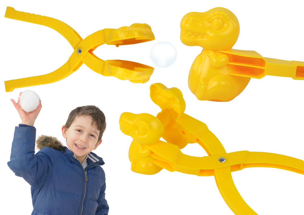 mamido  Snehový strojček na výrobu snehových gulí Dinosaurus Žltý'