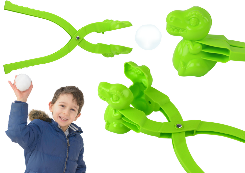 mamido  Snežkomat na Sneh - Strojček na Výrobu Snehových Guľôčkov Dinosaurus Zelený