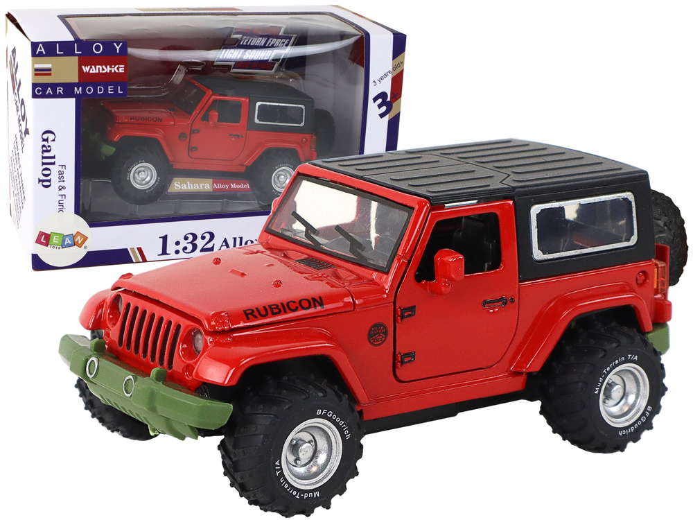mamido Terénne auto na trecí pohon na batérie, kovové červené 1:32