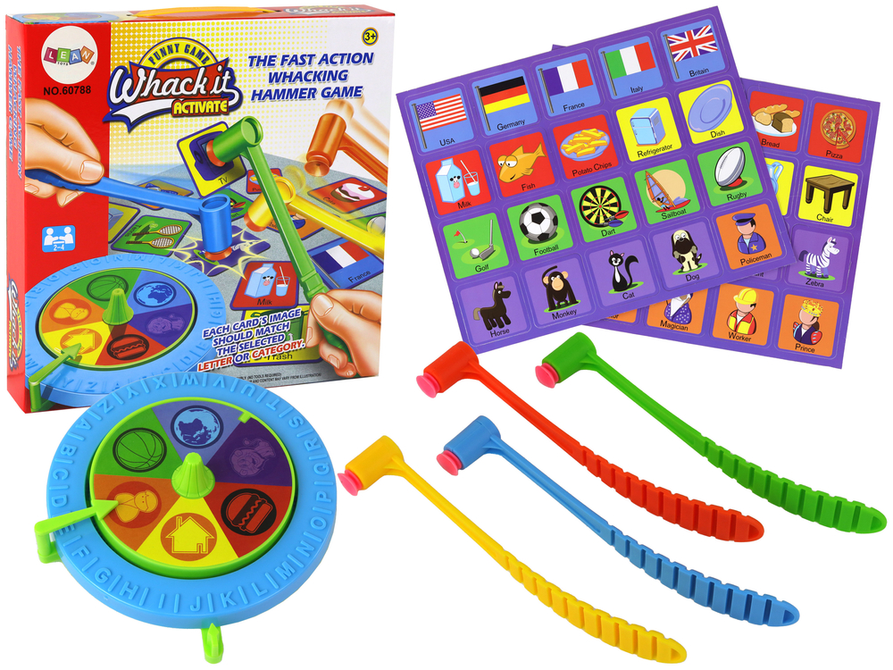 Zručnostná súťažná kartová hra Spinner Udri kladivom