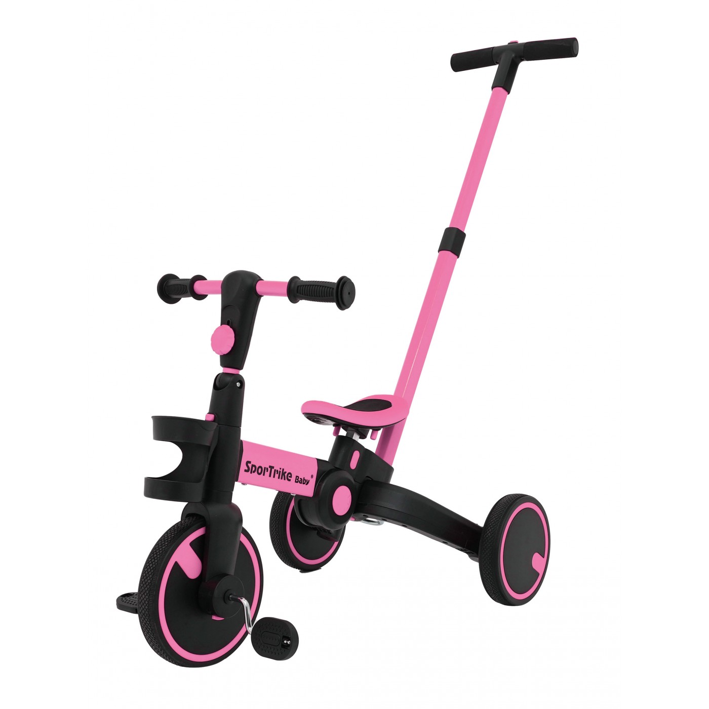 Detská trojkolka a odrážadlo 3v1 Sportrike ružová