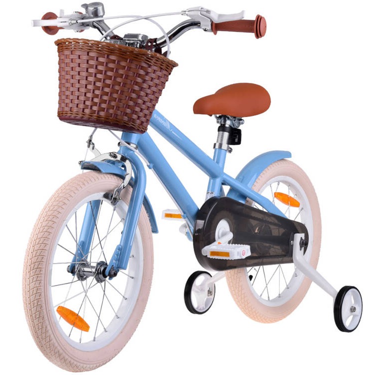 RoyalBaby Detský bicykel RoyalBaby MACARON retro vintage 16" modré