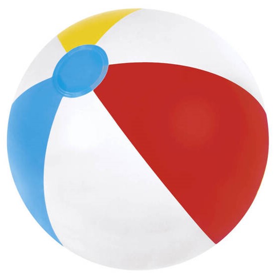mamido Nafukovacia farebná pruhovaná lopta pre deti a dospelých Bestway 51cm
