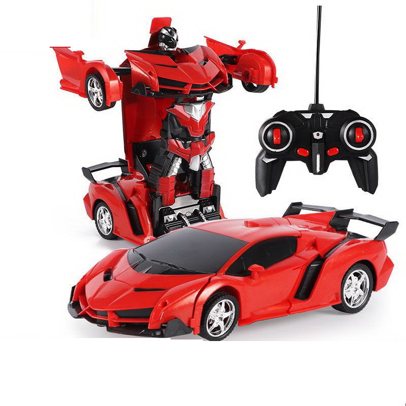 Mamido Mamido Auto Robot Transformers 2v1 na diaľkové ovládanie RC červený Farba: Červená