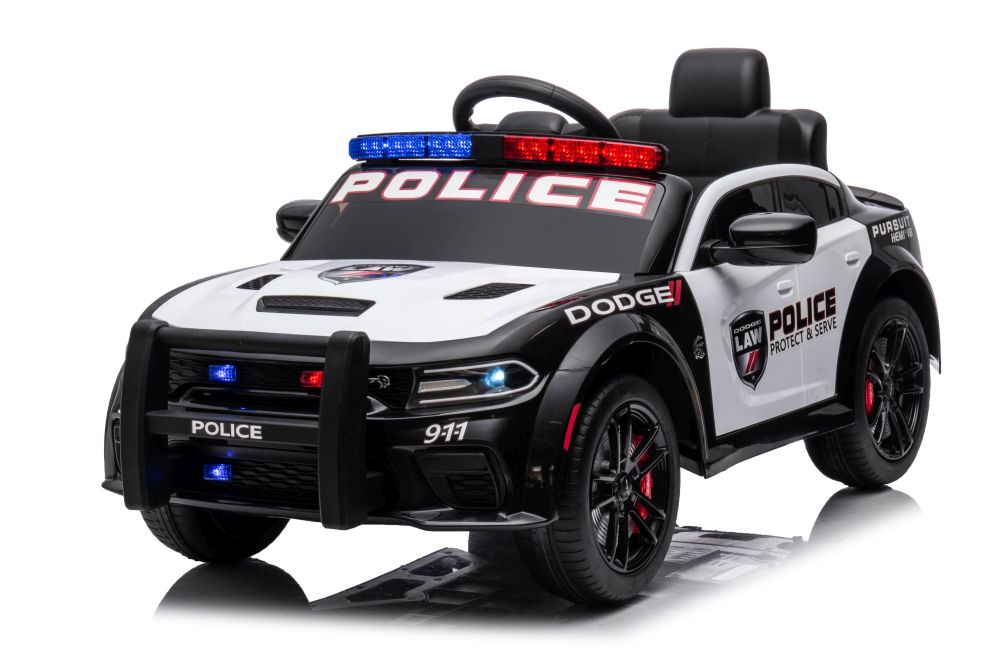 Elektrické autíčko Dodge Charger policajné biele