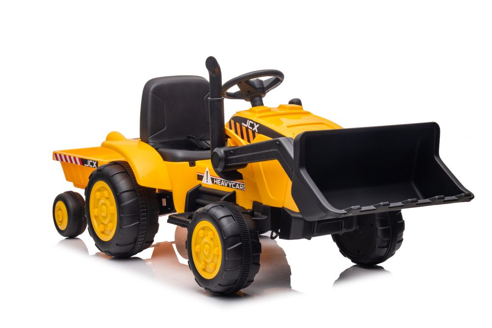 mamido Elektrický traktor s prívesom S617 žltý