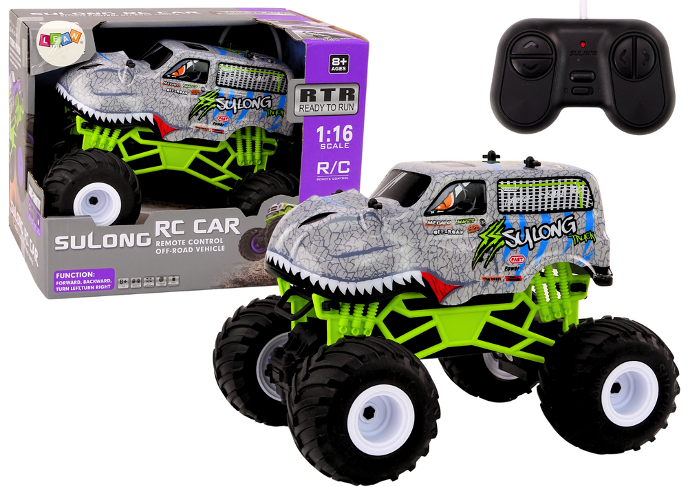 mamido Diaľkovo ovládané terénne auto RC 1:16 Dino šedé