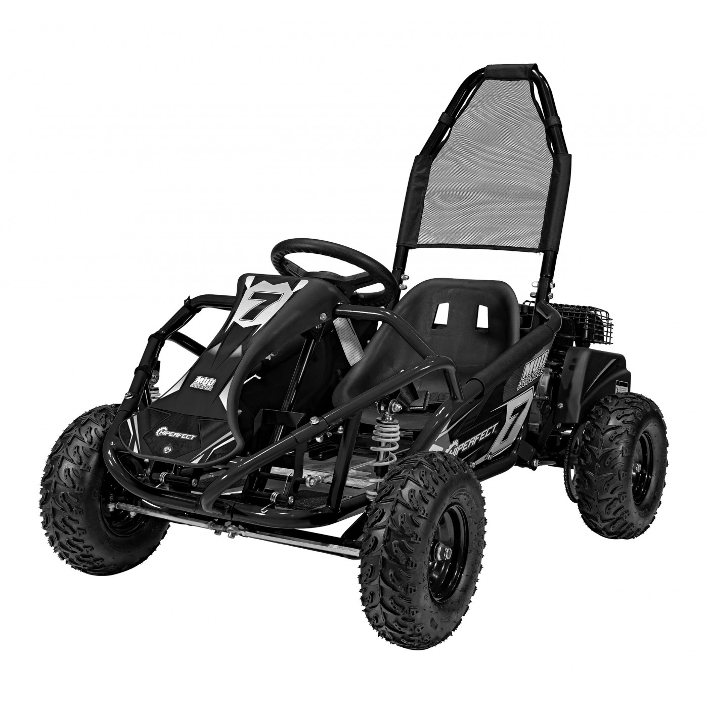 Detská benzínová motokára MUD MONSTER čierna
