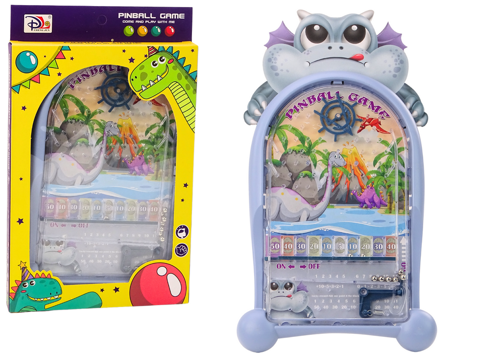 mamido Zručnostná hra Pinball dinosaury drak so stojanom modrá