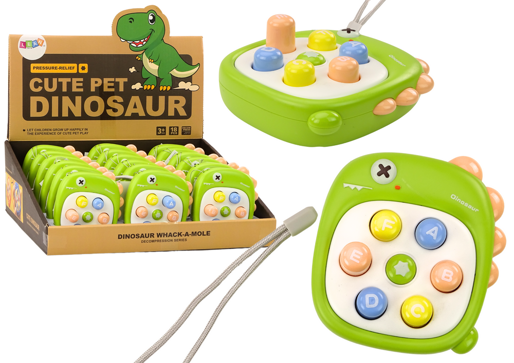 mamido Hry na zručnosti Whack A Mole Dino zelená s písmenami
