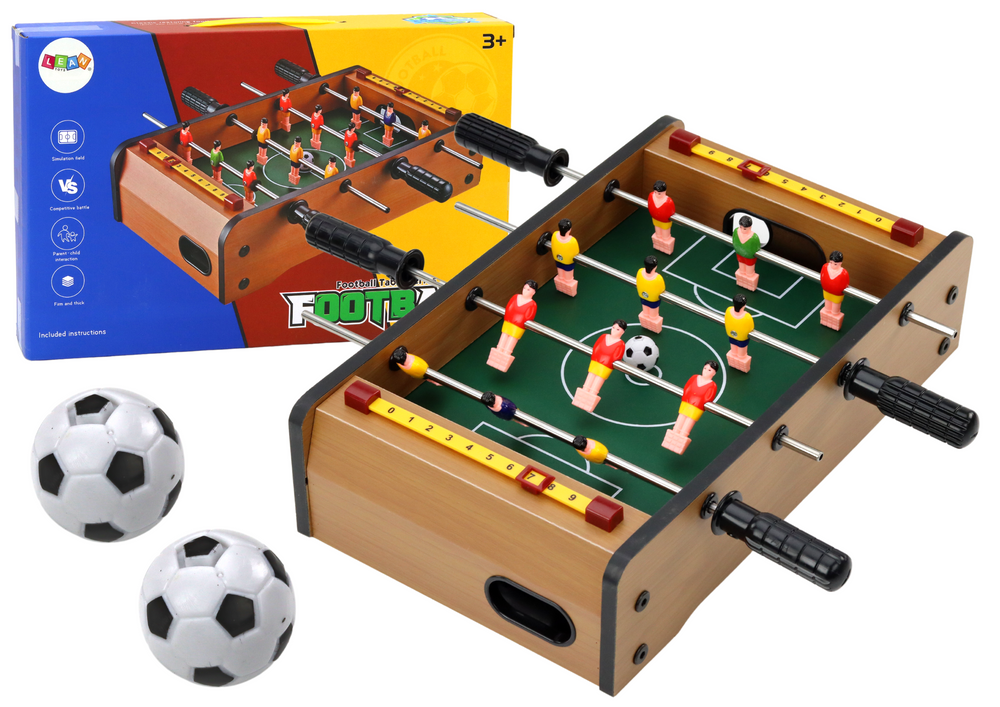 mamido Drevený stolný futbal mini 36cm x 21,5cm x 9cm