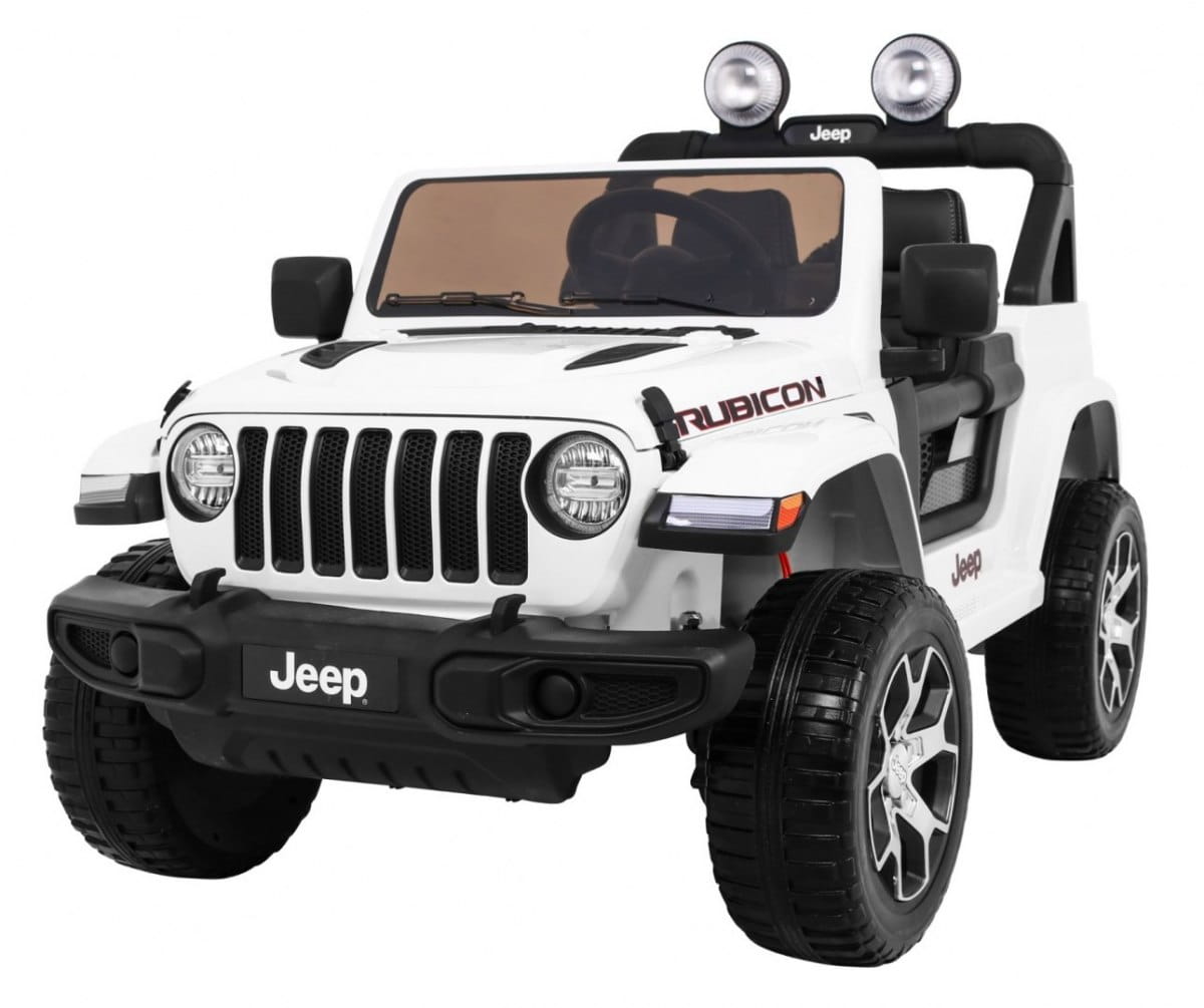 mamido Elektrické autíčko Jeep Wrangler Rubicon 4x4 biele