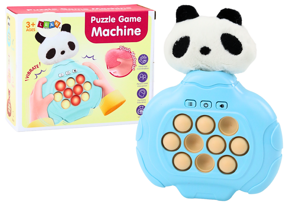 mamido Hra Pop-It Panda plyšová herná konzola obratnosť vibrácie zmyslová