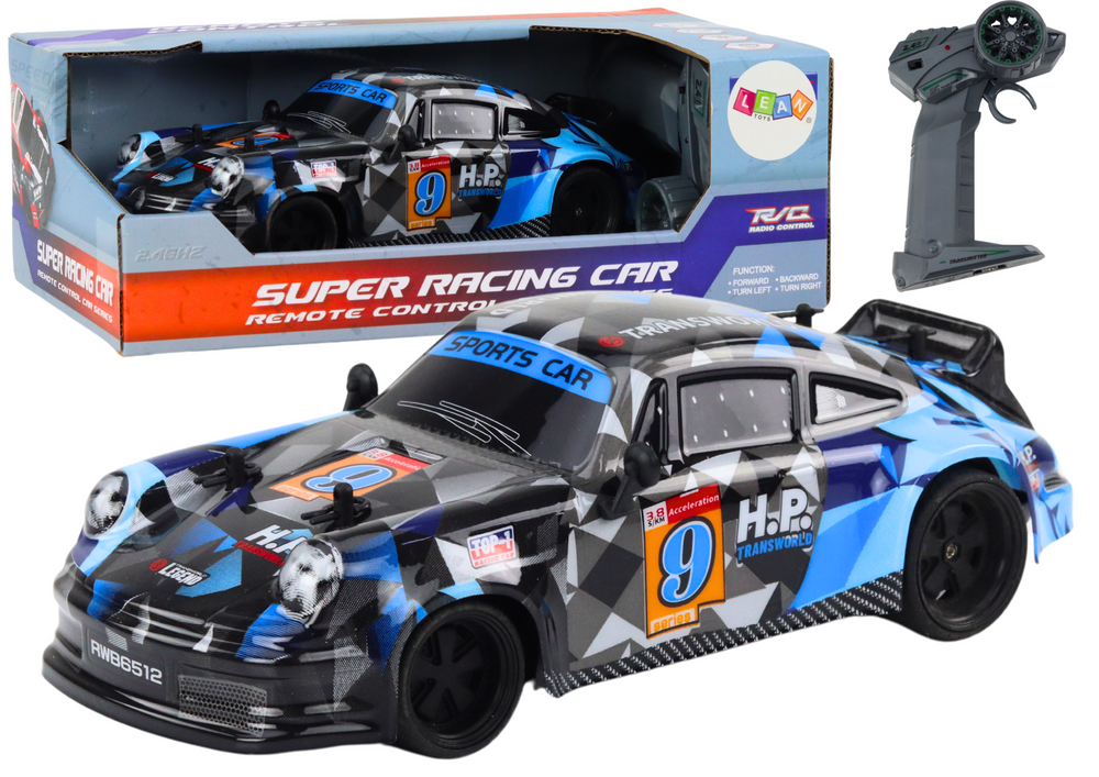 mamido RC Auto na diaľkové ovládanie 1:18 s gumovými kolesami Drift modré