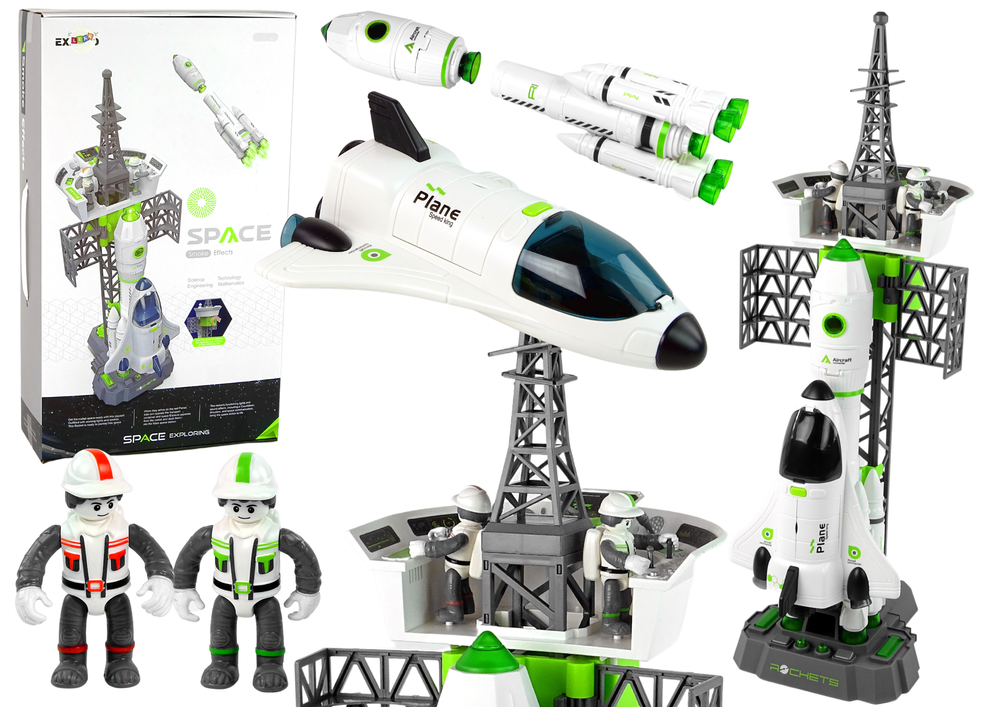 mamido Sada Kozmická stanica raketa, raketoplán so zvukom a dymom