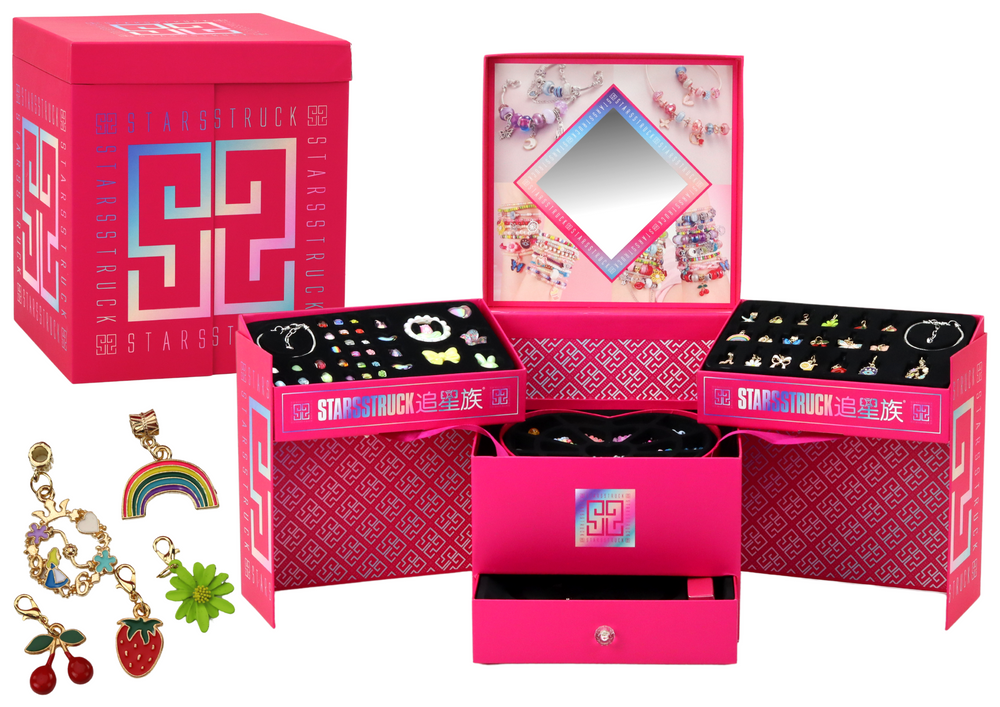 mamido  Súprava na výrobu šperkov DIY korálky prívesky šperkovnice 1267 dielov