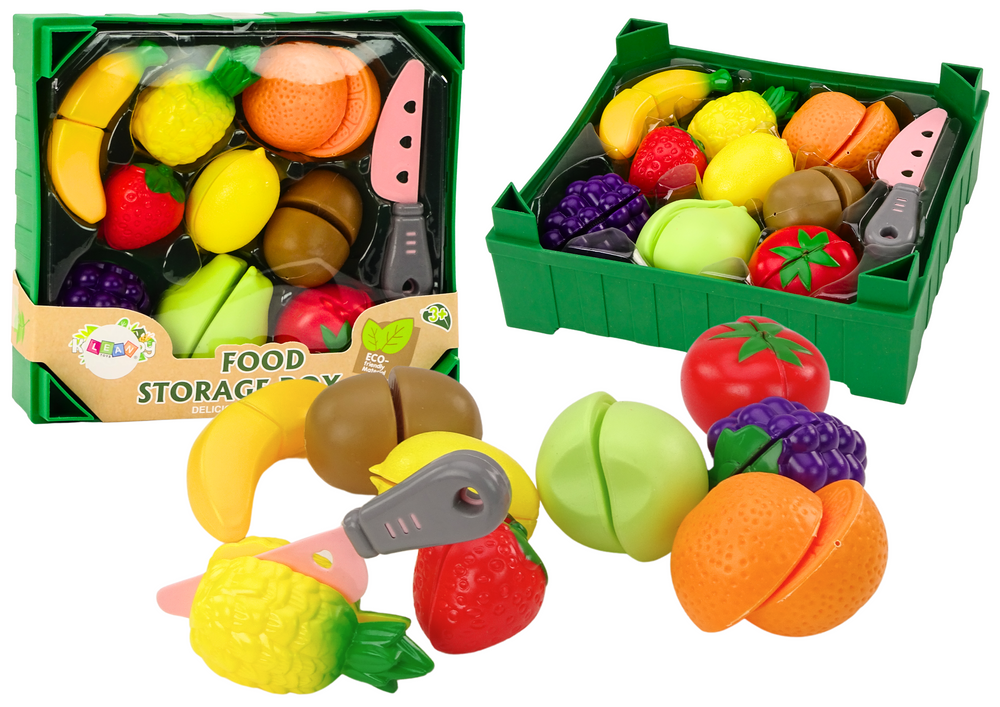 mamido Sada Ovocie na Krájanie v Debne 9 ks so Zeleným Nožom