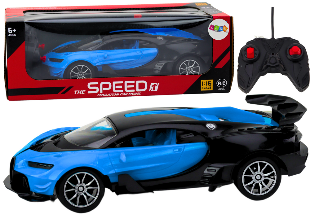 mamido ﻿Športové diaľkovo ovládané auto RC modré 1:16
