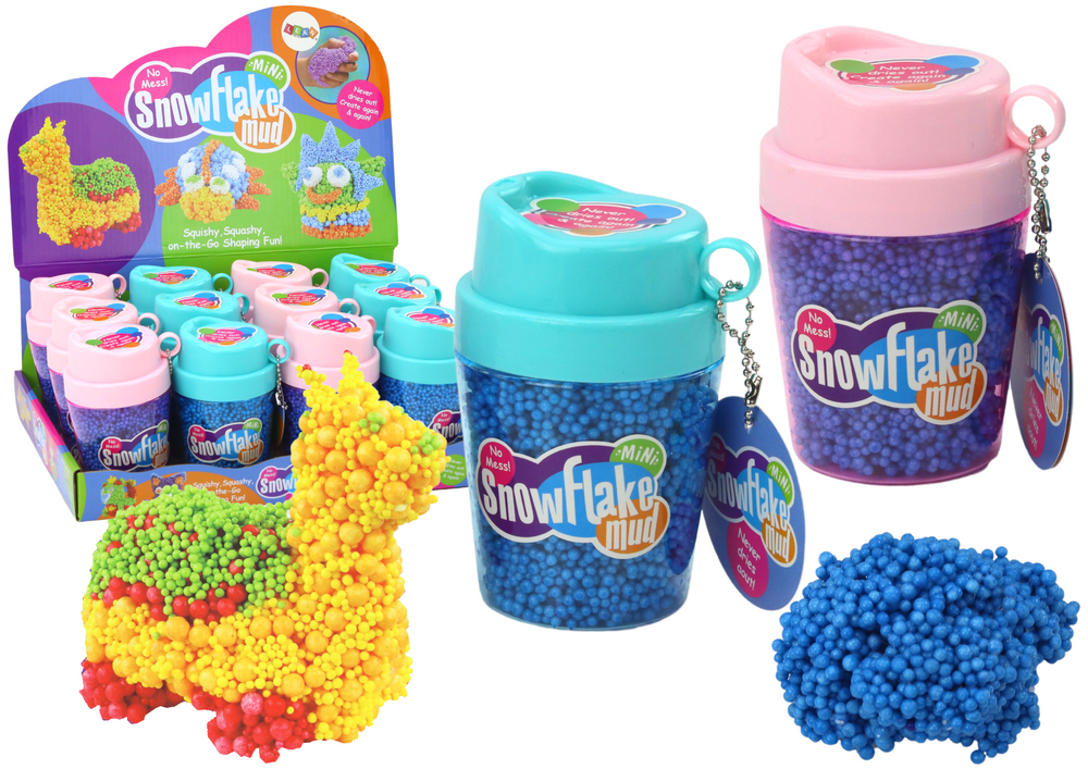 mamido Squishy guličky z polystyrénu v tégliku modrá