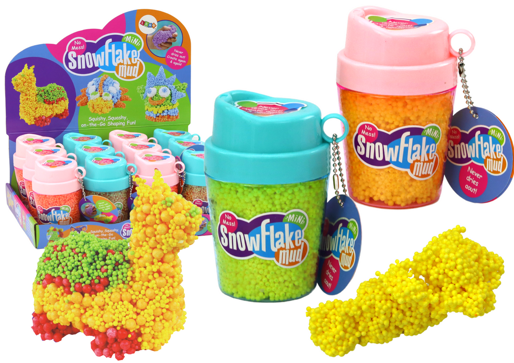 mamido Squishy polystyrénové guličky v tégliku žltej