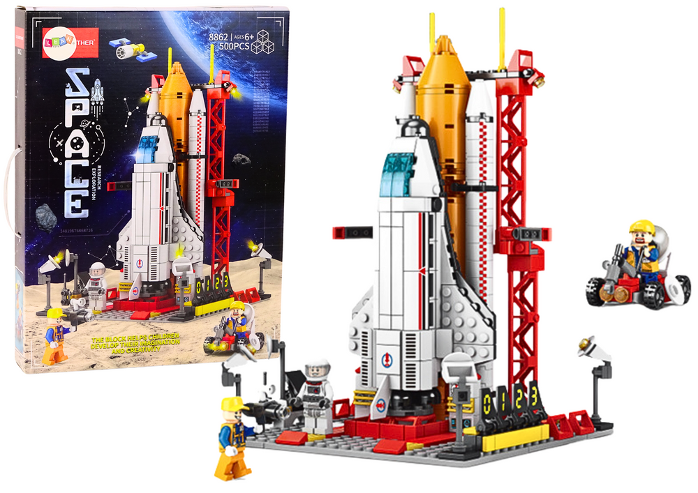 mamido Stavebné bloky Kozmická loď vesmír raketa štartovacia plošina 500 dielov