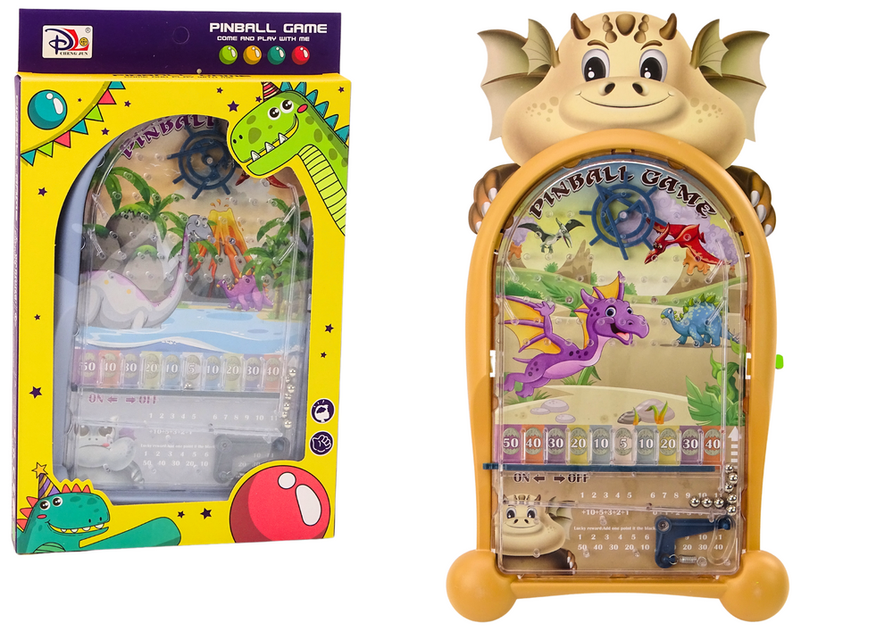 mamido Stolová hra zručnosti Pinball Dinosaury Drak béžový