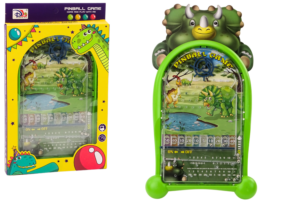 mamido Šikovnostná hra Pinball Dinosaury so stojanom zelená